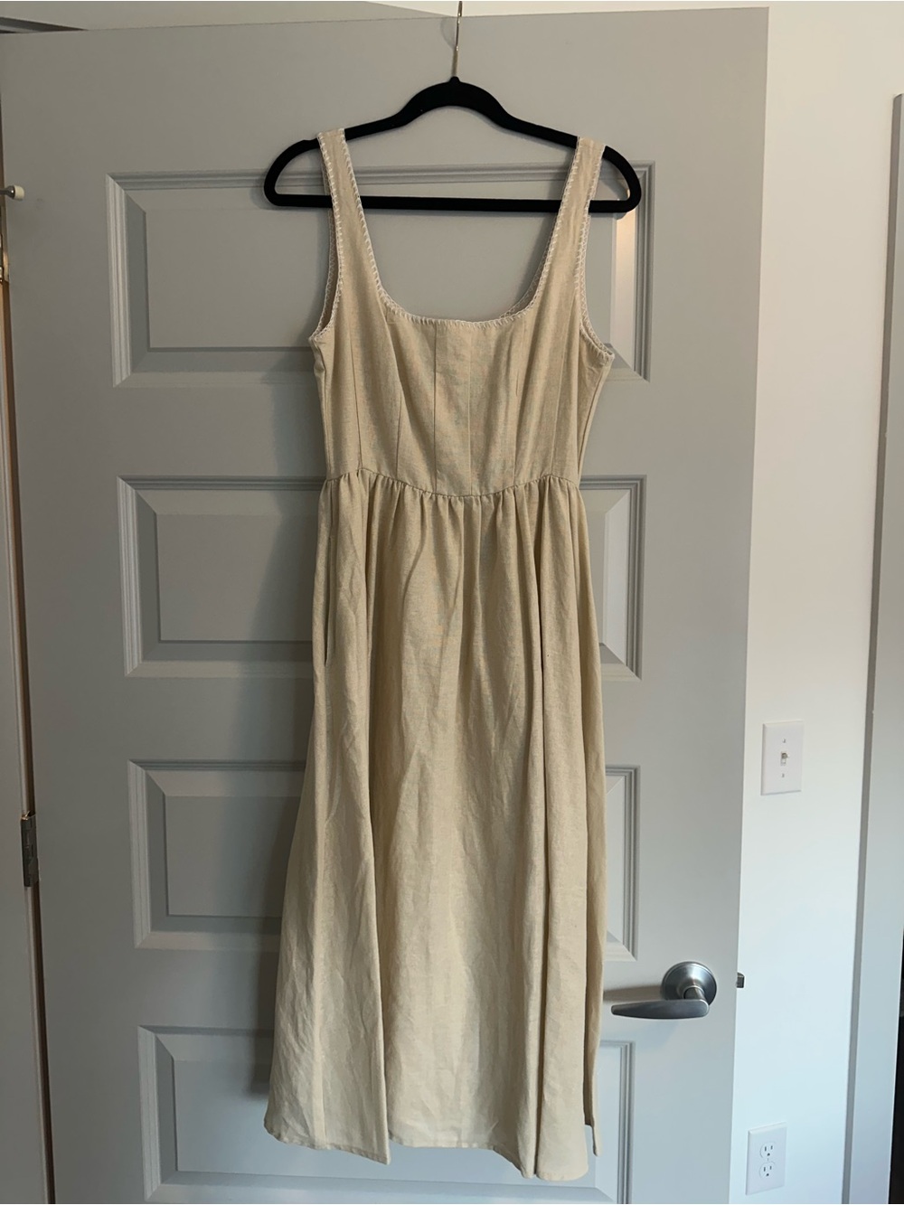 Christian Lacroix Cream Maxi Dress with Scoop Neck